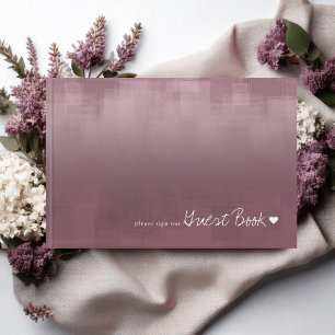 Watercolor Reflections Wedding Mauve ID774 Guest Book