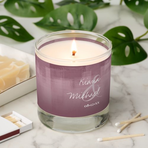 Watercolor Reflections Wedding Mauve ID774 Scented Candle