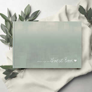 Watercolor Reflections Wedding Sage ID774 Guest Book