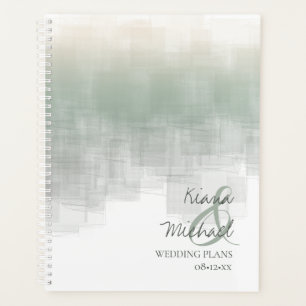 Watercolor Reflections Wedding Sage ID774 Planner