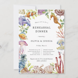 Watercolor Rehearsal Dinner Invitation