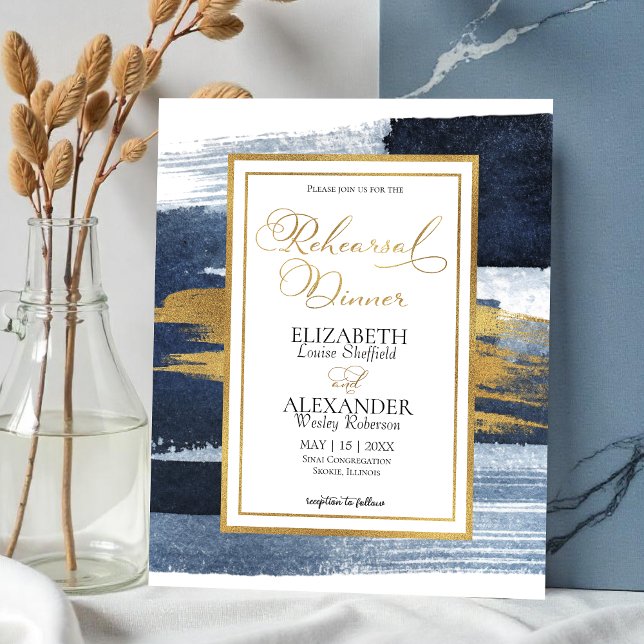 Watercolor Rehearsal Dinner Invitation | Abstract (Creator Uploaded)