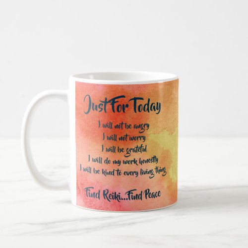 Watercolor Reiki Principles Mug