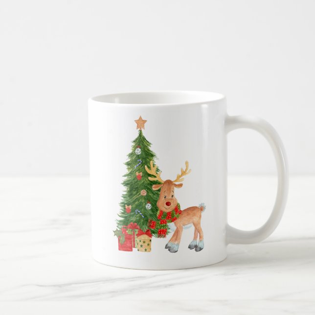 Watercolor Reindeer Baby Mug (Right)