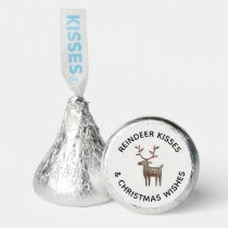 Watercolor Reindeer Kisses &amp; Christmas Wishes Hers Hershey®'s Kisses®