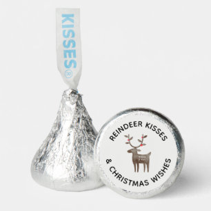 Watercolor Reindeer Kisses & Christmas Wishes Hers Hershey®'s Kisses®