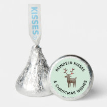 Watercolor Reindeer Kisses &amp; Christmas Wishes Hers Hershey®'s Kisses®