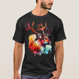 Watercolor Reindeer T-Shirt