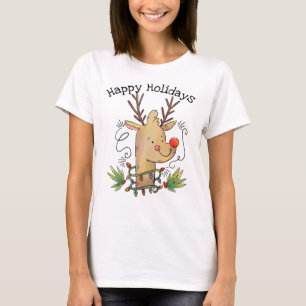 Watercolor Reindeer T-Shirt