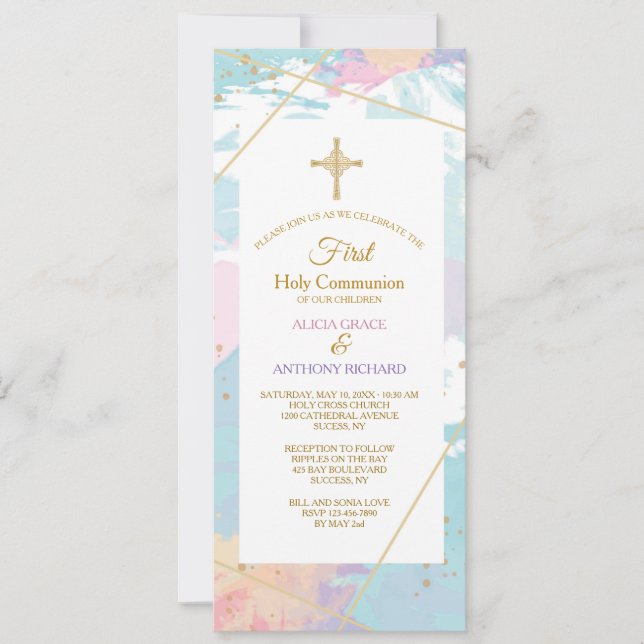 Watercolor Religious Invitation (Front)