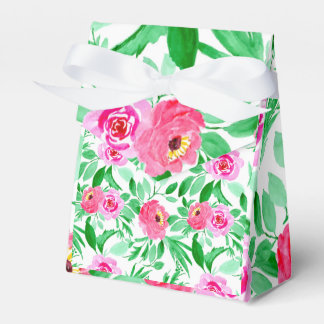 Watercolor Retro Art Design Favor Boxes