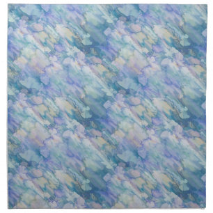 Watercolor Retro Blue Purple Raindrop Pattern Napkin