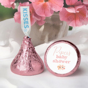 Watercolor Retro Floral Girl Baby Shower Favors