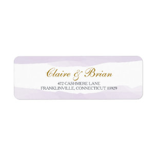 Watercolor Return Address Label, Lavender Label