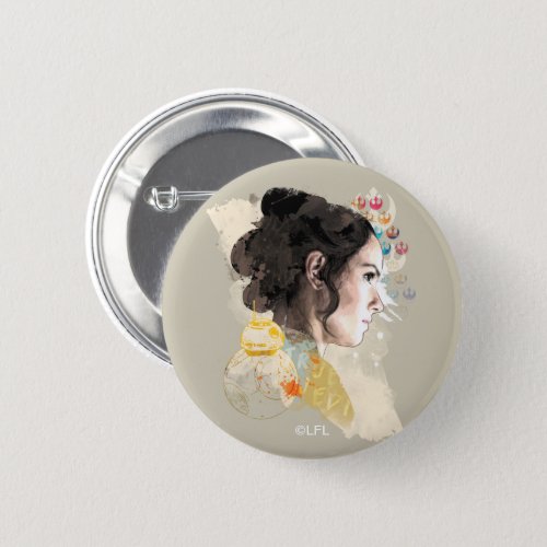 Watercolor Rey Collage Button
