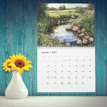 Watercolor River Stream Creek Landscapes Calendar<br><div class="desc">This design was created though digital art. It may be personalized in the area provided by changing the photo and/or text. Or it can be customized by choosing the click to customize further option and delete or change the color the background, add text, change the text color or style, or...</div>