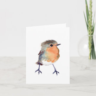 Watercolor Robin Card