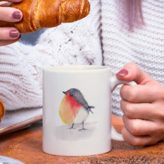 Watercolor Robin Coffee Mug