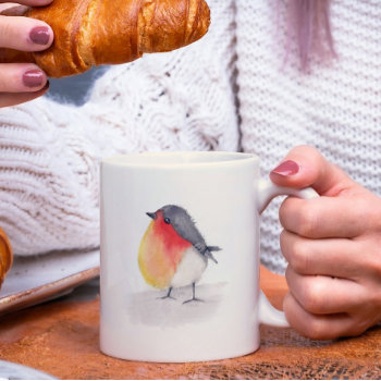 Watercolor Robin  Coffee Mug by Mousefx at Zazzle