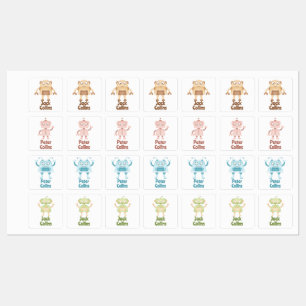 Watercolor Robot kids Clothing Label