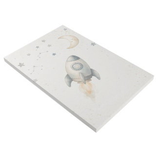 Watercolor Rocket Wall Art – Framed Space Rocket