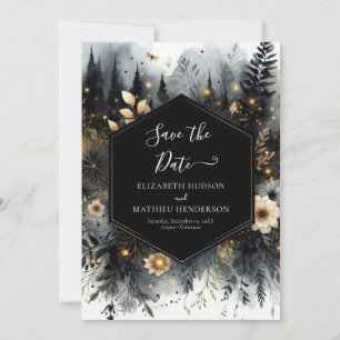 Watercolor Romance Enchanted Forest Wedding Save The Date