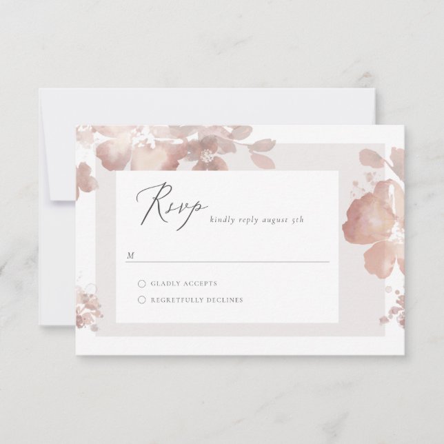 Watercolor Romance RSVP Card (Front)