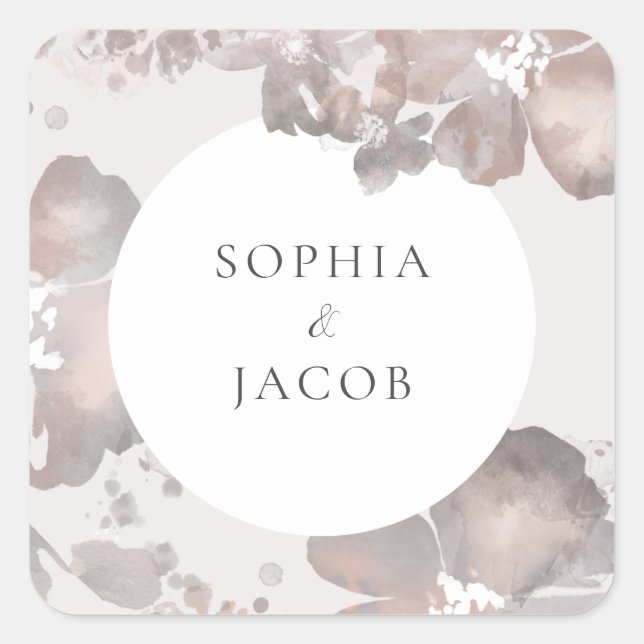 Watercolor Romance Square Sticker (Front)