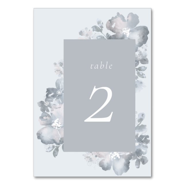 Watercolor Romance Table Number (Front)