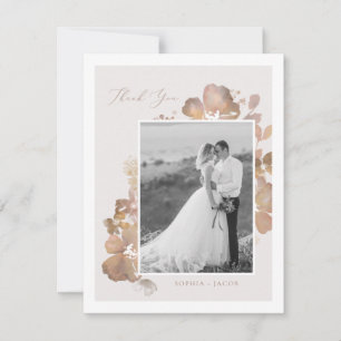 Watercolor Romance Thank You Card