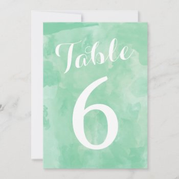 Watercolor Romance Wedding Table Numbers by RenImasa at Zazzle