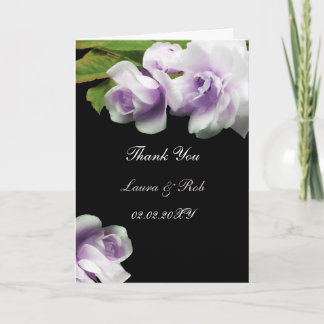 watercolor romantic purple rose Thank You Card