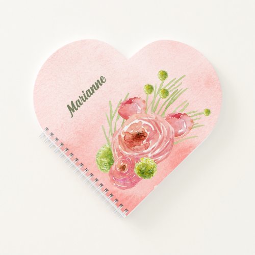 Watercolor Romantic Roses Gift Notebooks