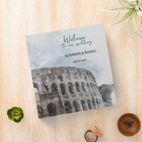 Watercolor Rome Italy 3-Ring Binder – Travel Art Watercolor Rome Italy 3-Ring Binder – Travel Art
