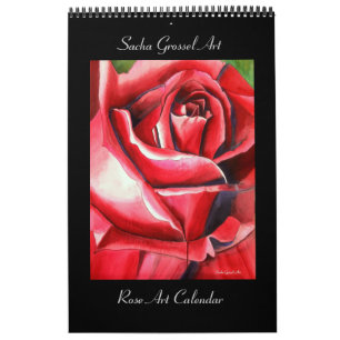 Watercolor Rose Art calendar by Sacha Grossel