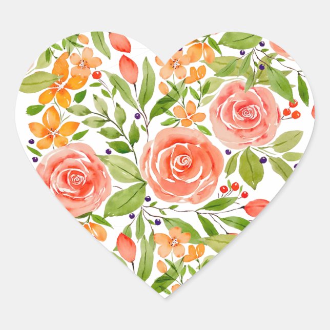 Watercolor Rose Bouquet Stickers (Front)