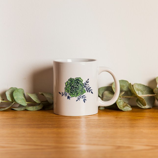 Watercolor rose cactus coffee mug (Creator Uploaded)
