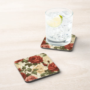 Watercolor Rose Garden Beverage Coaster