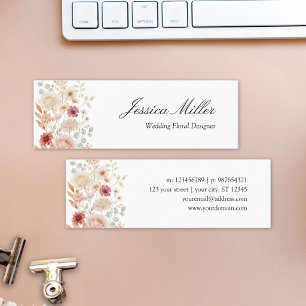 Watercolor Rose Garden Elegant Floral Customized Calling Card