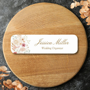 Watercolor Rose Garden Elegant Floral Customized Name Tag