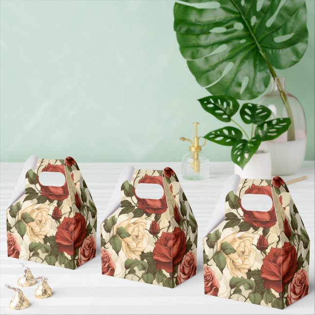 Watercolor Rose Garden Favor Boxes (Multiple)