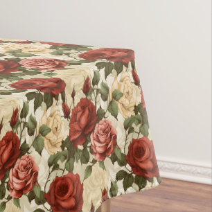 Watercolor Rose Garden Tablecloth