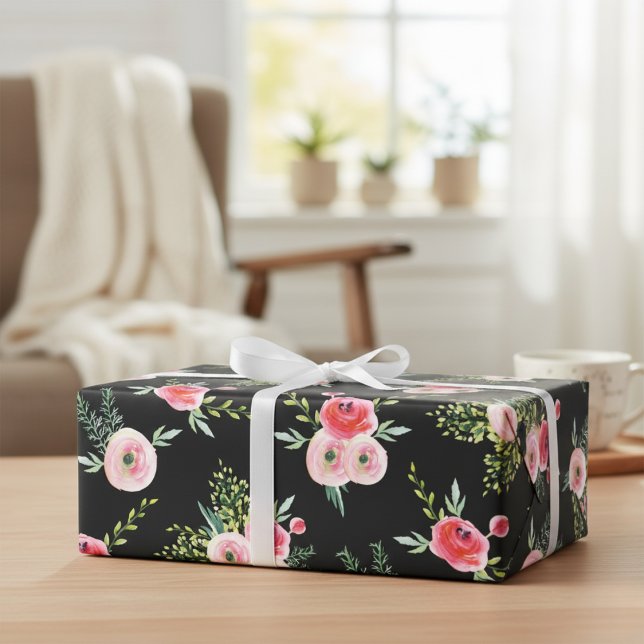 Watercolor Rose Gift Wrap (Watercolor Rose Gift Wrap)