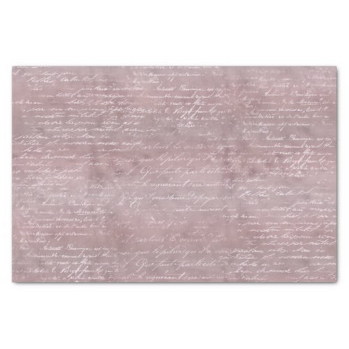 Watercolor Rose Gold Script Calligraphy Decoupage Tissue Paper