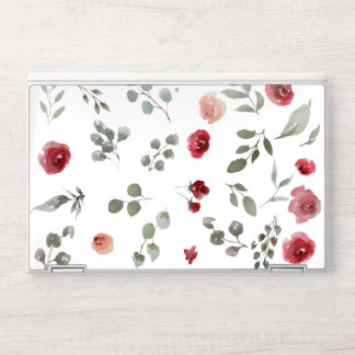 Watercolor rose HP laptop skin
