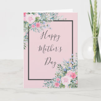 Watercolor Rose Mother's Day Card