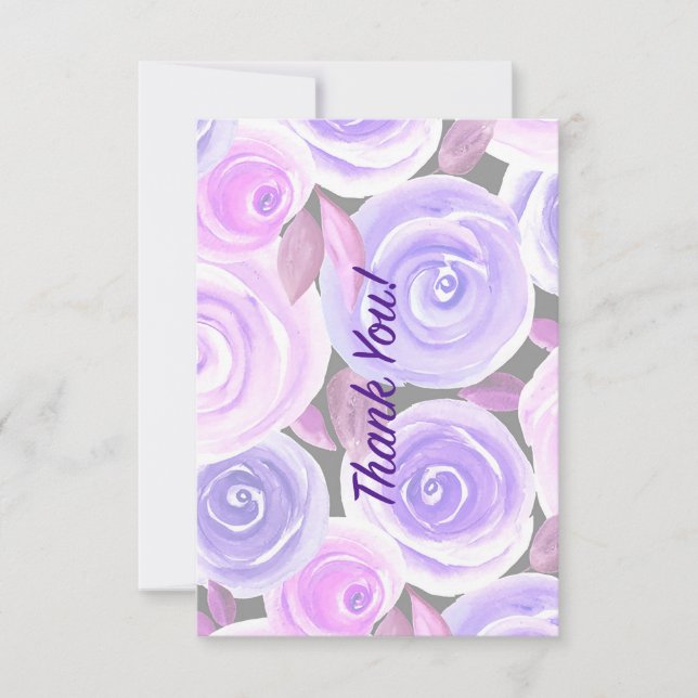 Watercolor Rose  Note Card (Front)
