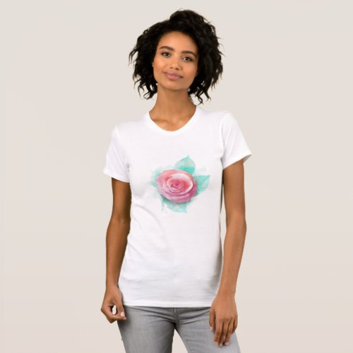 Watercolor_Rose T_Shirt