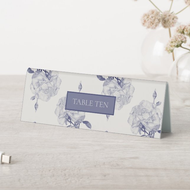 Watercolor Rose  Table Tent (In SItu (Table))