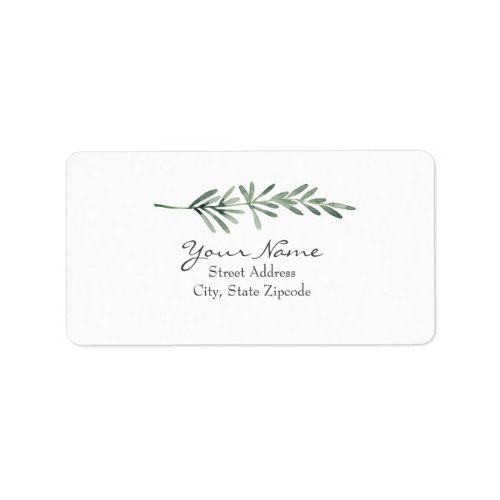 Watercolor Rosemary Label